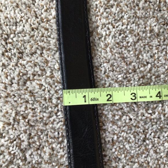 Alton Lane Italian Leather Belt Size 44 Black USA Made Classic Menswear - Picture 12 of 16